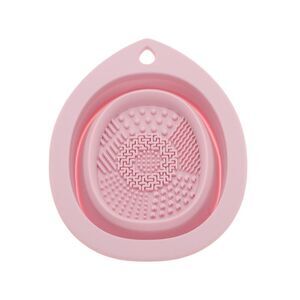Teardrop Shape Makeup Brush Cleaning Mat Pink